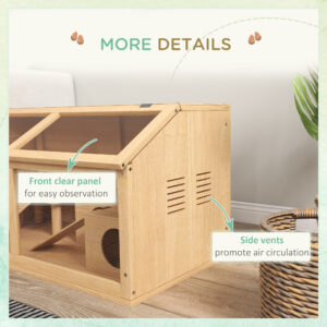 PawHut Wooden Hamster Cage PawHut Wooden Hamster Cage