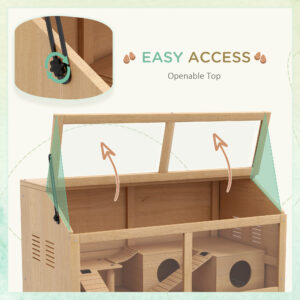 PawHut Wooden Hamster Cage PawHut Wooden Hamster Cage