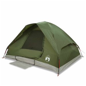 vidaXL 4-Person Dome Tent Olive Green