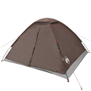 vidaXL 4-Person Dome Tent Brown