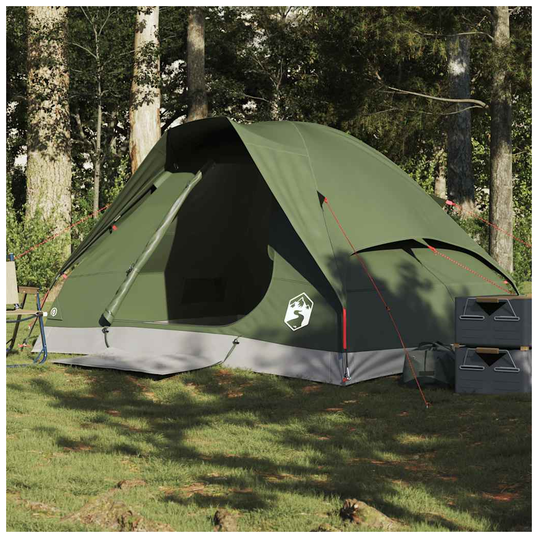 vidaXL Camping Tent Dome 2 Person Olive Green vidaXL Camping Tent Dome 2 Person Olive Green