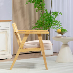 Homcom Rattan Armchair w Wood Frame