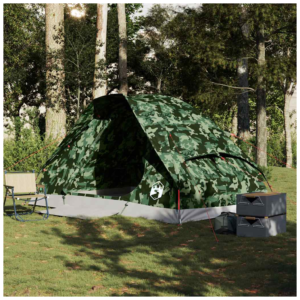 vidaXL 4-Person Dome Tent Camouflage