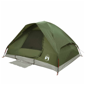 vidaXL 4-Person Dome Tent Olive Green