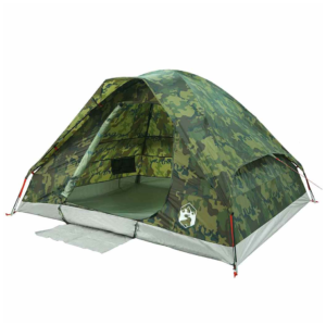 vidaXL 4-Person Dome Tent Camouflage
