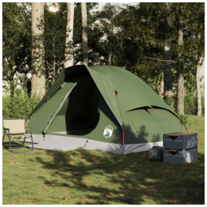 vidaXL 4-Person Dome Tent Olive Green