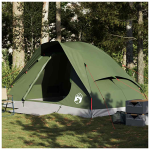 vidaXL 4-Person Dome Tent Olive Green