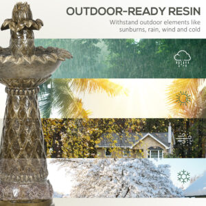 Outsunny 2-Tier Garden Water Fountain