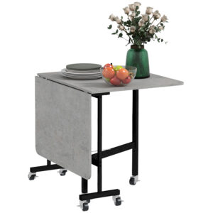 Homcom Drop Leaf Table Grey