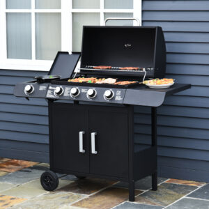 Outsunny 4 Gas BBQ Grill Steel