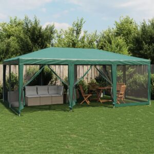 vidaXL Party Tent w/ 10 Mesh Sidewalls 6x4m