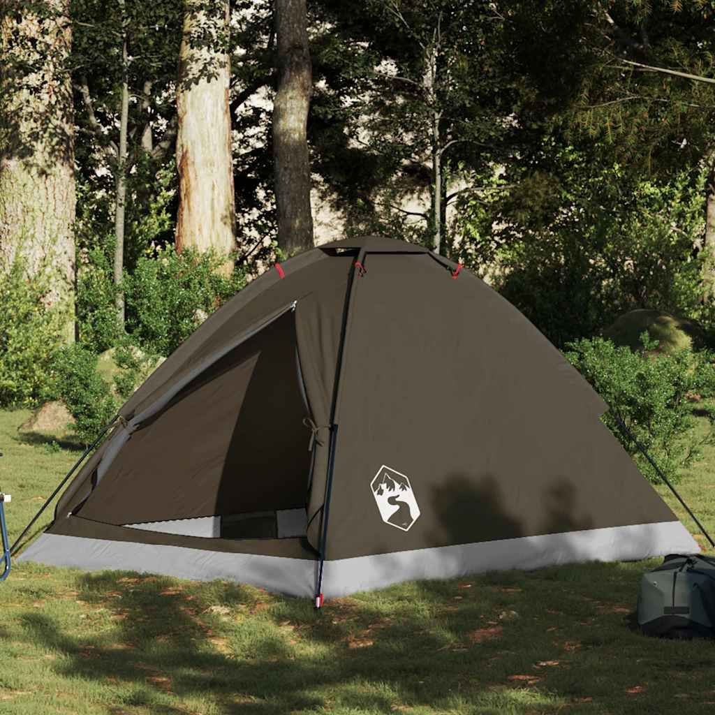 vidaXL Camping Tent Dome 2 Person Brown vidaXL Camping Tent Dome 2 Person Brown