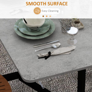 Homcom Drop Leaf Table Grey