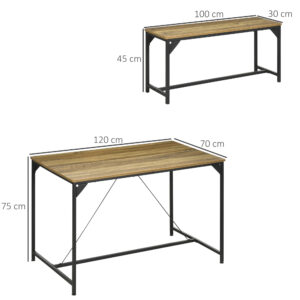 Homcom Dining Table and Bench Set