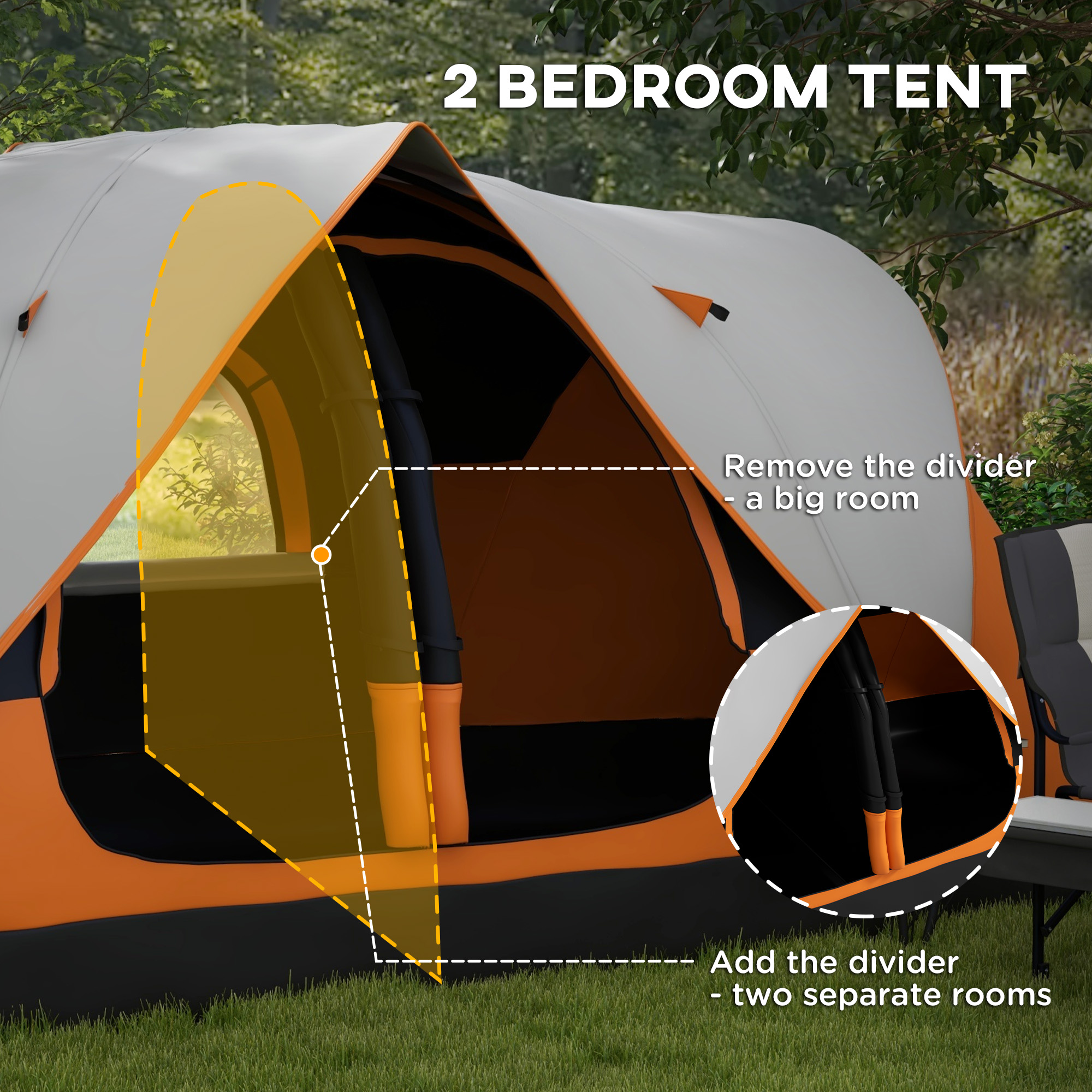 Outsunny 5-6 Man 2 Room Tent Outsunny 5-6 Man 2 Room Tent