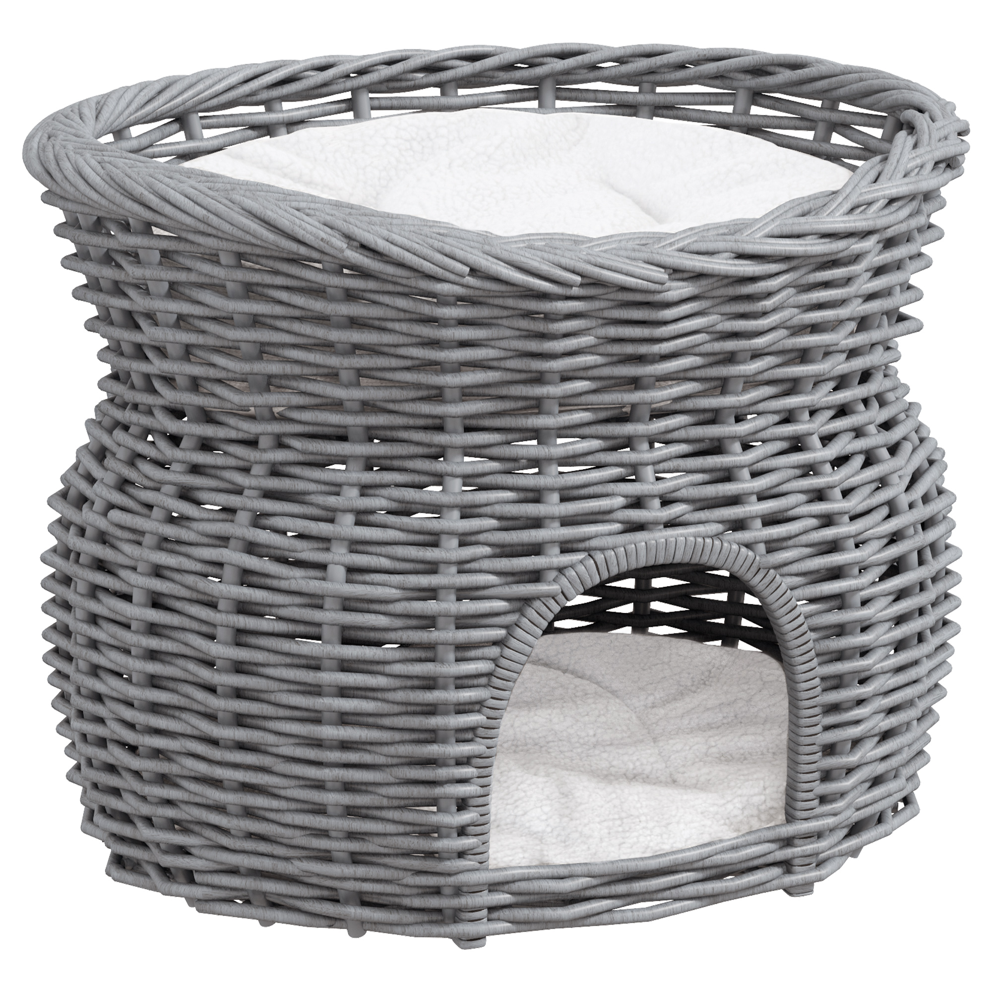 PawHut Cat Bed Basket 2-Tier Elevated PawHut Cat Bed Basket 2-Tier Elevated