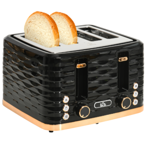 HOMCOM 4 Slice Toaster With 7 Browning Levels