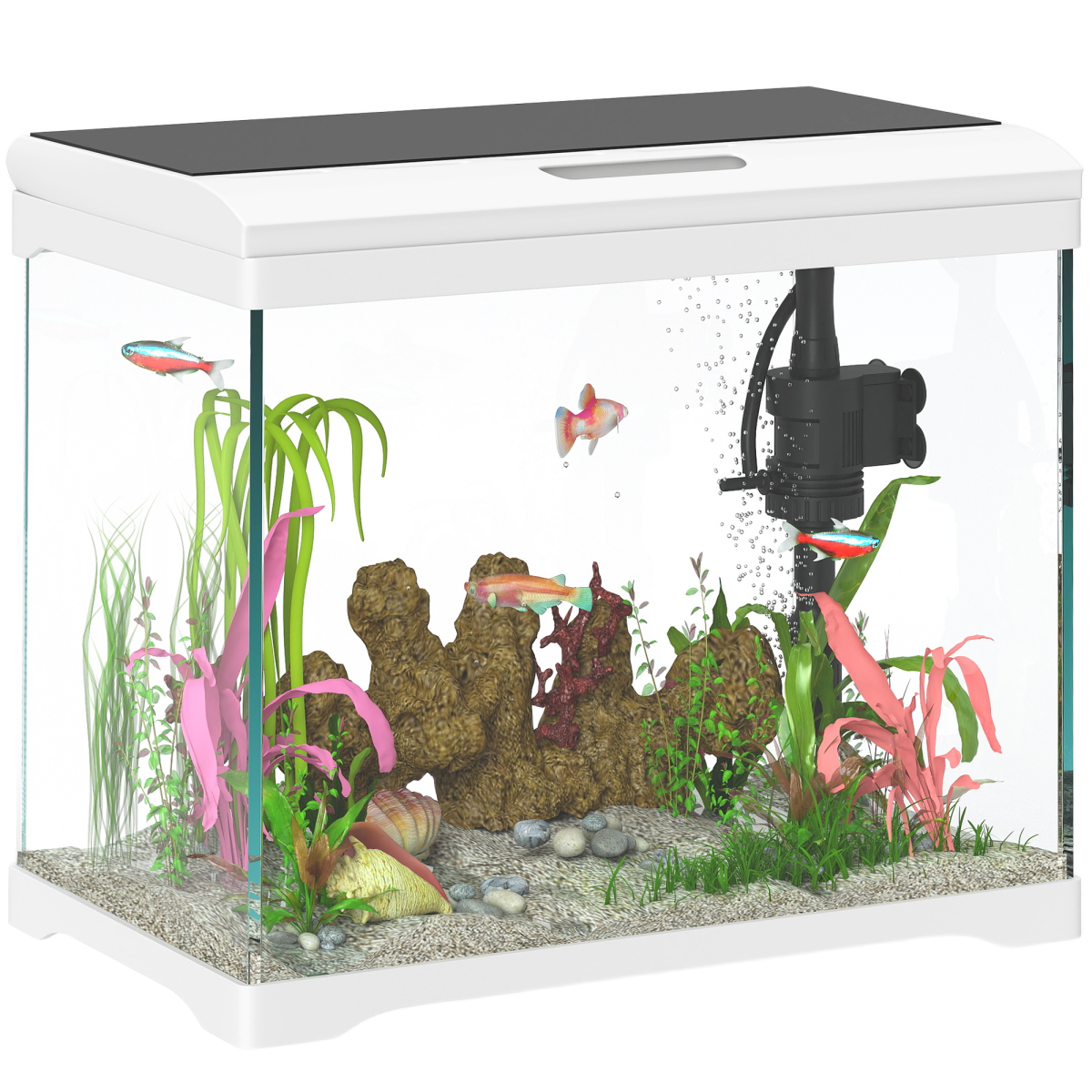 PawHut 17L Glass Fish Tank with Filter PawHut 17L Glass Fish Tank with Filter