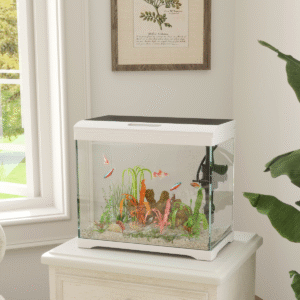 PawHut 27L Glass Fish Tank with Filter