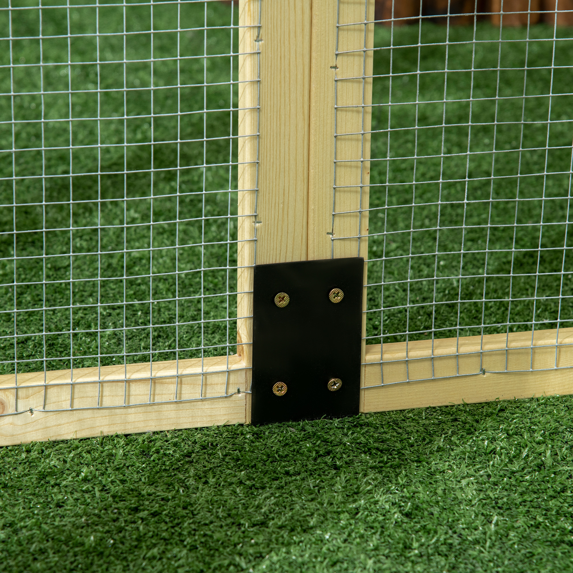 PawHut Chicken Run Wooden Natural Finish PawHut Chicken Run Wooden Natural Finish