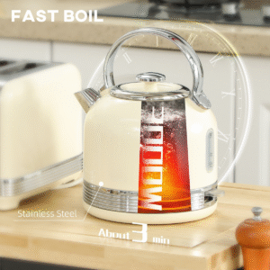 Homcom 1.7L Electric Kettle & Toaster Set