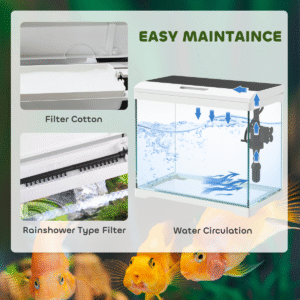 PawHut 27L Glass Fish Tank with Filter PawHut 27L Glass Fish Tank with Filter