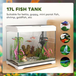 PawHut 17L Glass Fish Tank with Filter PawHut 17L Glass Fish Tank with Filter