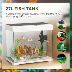 PawHut 27L Glass Fish Tank with Filter PawHut 27L Glass Fish Tank with Filter