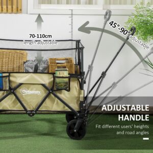 Outsunny 180L Folding Garden Trolley