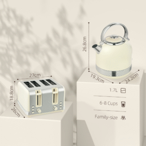 Homcom 1.7L Electric Kettle & Toaster Set