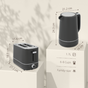 HOMCOM Kettle and 2 Slice Toaster