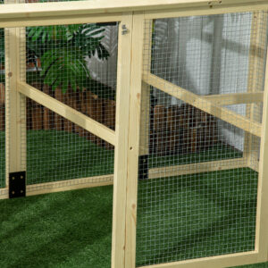 PawHut Chicken Run Wooden Natural Finish PawHut Chicken Run Wooden Natural Finish