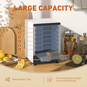 HOMCOM Food Dehydrator With 7 Trays