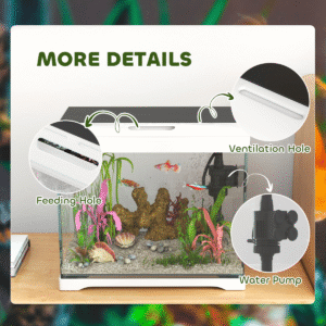 PawHut 17L Glass Fish Tank with Filter PawHut 17L Glass Fish Tank with Filter