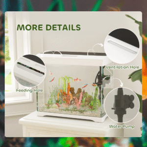 PawHut 27L Glass Fish Tank with Filter PawHut 27L Glass Fish Tank with Filter