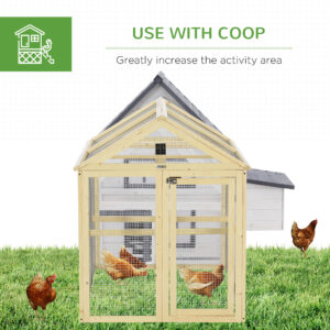 PawHut Chicken Run Wooden Natural Finish PawHut Chicken Run Wooden Natural Finish