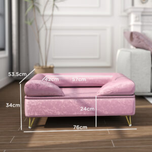 PawHut Dog Sofa Pet Couch Pink