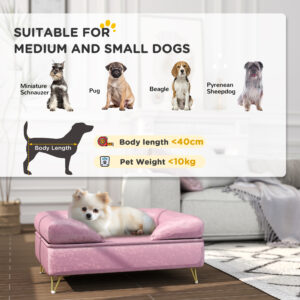 PawHut Dog Sofa Pet Couch Pink
