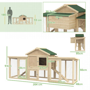 Pawhut Wooden Chicken Coop
