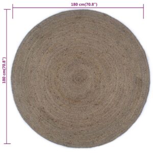 vidaXL Handmade Rug Jute Round 180cm