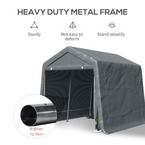 Outsunny Storage Tent 2.8x2.4x2.4m Grey