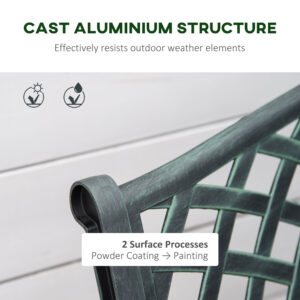 Outsunny Cast Aluminium 2 Seater Bench