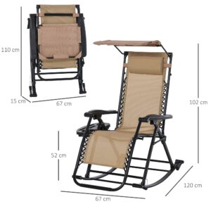 Folding Recliner Lounge Rocker