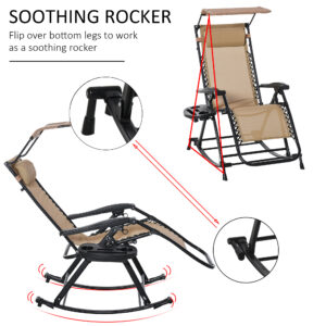 Folding Recliner Lounge Rocker