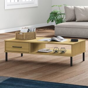 vidaXL Coffee Table Solid Pine Wood
