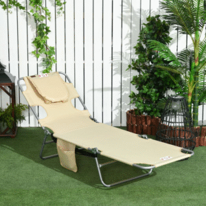 Outsunny Patio Foldable Sun Lounger