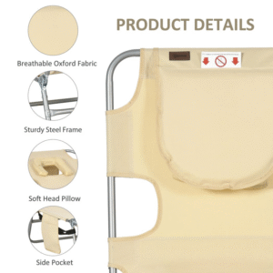 Outsunny Patio Foldable Sun Lounger