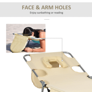 Outsunny Patio Foldable Sun Lounger