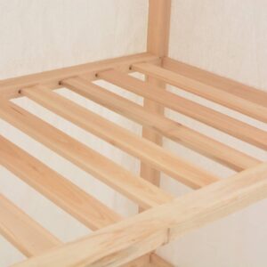 vidaXL Wardrobe Fabric & Fir Wood