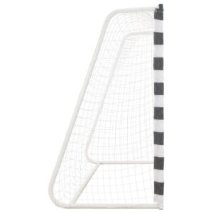 vidaXL Football Goal Metal Black & White